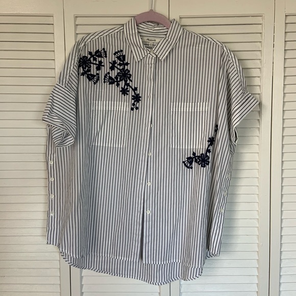 Madewell Tops - Madewell Striped Button Down Top Sz. M